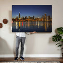 Chicago Wall Art Canvas Print - Chicago City Downtown Night by MyGreatCanvas | Canvas Wall Art Prints | Photo Prints & Wall Decor
