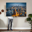 Chicago Wall Art Canvas Print - Chicago City Downtown Night by MyGreatCanvas | Canvas Wall Art Prints | Photo Prints & Wall Decor
