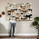 Farmhouse Animals Horse Longhorn Cow Wall Art Canvas Print - by MyGreatCanvas | Canvas Wall Art Prints | Photo Prints & Wall Decor