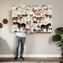 Wild Horses Wall Art Canvas Print - Abstract Farm Longhorn by MyGreatCanvas | Canvas Wall Art Prints | Photo Prints & Wall Decor