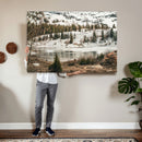 Snowy Mountain Landscape Wall Art Canvas Print, Alpine Pine by MyGreatCanvas | Canvas Wall Art Prints | Photo Prints & Wall Decor