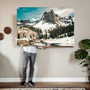 Snowy Mountain Wall Art Canvas Print, Alpine Pine Forest by MyGreatCanvas | Canvas Wall Art Prints | Photo Prints & Wall Decor