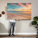 Beach Walk Wall Art Canvas Print – Soft Coastal Photography by MyGreatCanvas | Canvas Wall Art Prints | Photo Prints & Wall Decor