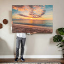 Sunset Beach Wall Art Canvas Print – Soft Coastal by MyGreatCanvas | Canvas Wall Art Prints | Photo Prints & Wall Decor