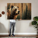 Grizzly Bear Wall Art Canvas Print, Rustic Wildlife Bear by MyGreatCanvas | Canvas Wall Art Prints | Photo Prints & Wall Decor