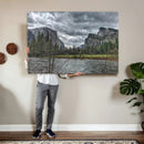 Yosemite Valley River Wall Art Canvas Print, Granite Cliffs by MyGreatCanvas | Canvas Wall Art Prints | Photo Prints & Wall Decor