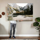 Lake Braies Alpine Landscape Wall Art Canvas Print, by MyGreatCanvas | Canvas Wall Art Prints | Photo Prints & Wall Decor