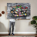Graffiti Cube Abstract Street Art Wall Art Canvas Print by MyGreatCanvas | Canvas Wall Art Prints | Photo Prints & Wall Decor