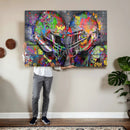 Graffiti Football Helmets Wall Art Canvas Print, Urban by MyGreatCanvas | Canvas Wall Art Prints | Photo Prints & Wall Decor