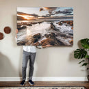 Rocky Coast Ocean Sunset Wall Art Canvas Print, Dramatic by MyGreatCanvas | Canvas Wall Art Prints | Photo Prints & Wall Decor