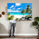 Tropical Beach Wall Art Canvas Print, Palm Tree Ocean by MyGreatCanvas | Canvas Wall Art Prints | Photo Prints & Wall Decor