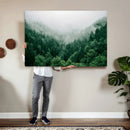 Misty Pine Forest Wall Art Canvas Print, Foggy Evergreen by MyGreatCanvas | Canvas Wall Art Prints | Photo Prints & Wall Decor
