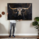 Abstract Longhorn Bull Wall Art Canvas Print – Rustic by MyGreatCanvas | Canvas Wall Art Prints | Photo Prints & Wall Decor