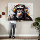 Dj Monkey Wall Art Canvas Print – Colorful Pop Art Banksy by MyGreatCanvas | Canvas Wall Art Prints | Photo Prints & Wall Decor
