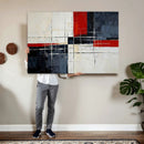 Navy Red Abstract Wall Art Canvas Print, Modern Luxury by MyGreatCanvas | Canvas Wall Art Prints | Photo Prints & Wall Decor