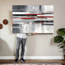 Gray Red Abstract Wall Art Canvas Print, Modern Abstract by MyGreatCanvas | Canvas Wall Art Prints | Photo Prints & Wall Decor