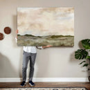 Muted Watercolor Hill Landscape Print — Beige Taupe Cloudy by MyGreatCanvas | Canvas Wall Art Prints | Photo Prints & Wall Decor