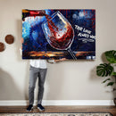 Red Wine Splash Abstract Wall Art Canvas Print, Modern Wine by MyGreatCanvas | Canvas Wall Art Prints | Photo Prints & Wall Decor