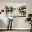 Neutral Abstract Lake Landscape Wall Art Canvas Print by MyGreatCanvas | Canvas Wall Art Prints | Photo Prints & Wall Decor