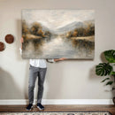 Neutral Abstract River Landscape Wall Art Canvas Print by MyGreatCanvas | Canvas Wall Art Prints | Photo Prints & Wall Decor