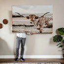 Texas Longhorn Bull Rustic Wall Art Canvas Print by MyGreatCanvas | Canvas Wall Art Prints | Photo Prints & Wall Decor