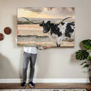 Texas Longhorn Bull Rustic Wall Art Canvas Print by MyGreatCanvas | Canvas Wall Art Prints | Photo Prints & Wall Decor