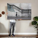 Banksy Girl with Butterflies Street Art Wall Art Canvas by MyGreatCanvas | Canvas Wall Art Prints | Photo Prints & Wall Decor