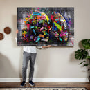Graffiti American Football Helmet Street Art Wall Art Canvas