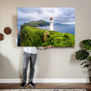 Coastal Lighthouse Wall Art Canvas Print, Cliffside Ocean by MyGreatCanvas | Canvas Wall Art Prints | Photo Prints & Wall Decor