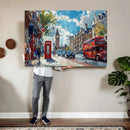 London City Street Wall Art Canvas Print, Big Ben & Red Bus by MyGreatCanvas | Canvas Wall Art Prints | Photo Prints & Wall Decor