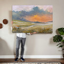 Mountain Sunset Wall Art Canvas Print Vintage Landscape by MyGreatCanvas | Canvas Wall Art Prints | Photo Prints & Wall Decor