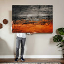 Black Orange Abstract Wall Art Canvas Print Modern Textured by MyGreatCanvas | Canvas Wall Art Prints | Photo Prints & Wall Decor