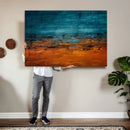 Teal Orange Abstract Wall Art Canvas Print Modern Large by MyGreatCanvas | Canvas Wall Art Prints | Photo Prints & Wall Decor