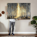Abstract Birch Forest Wall Art Canvas Print – Modern Gold by MyGreatCanvas | Canvas Wall Art Prints | Photo Prints & Wall Decor
