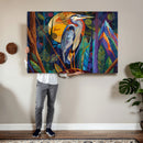 Colorful Heron Wall Art Canvas Print Tropical Bird Abstract by MyGreatCanvas | Canvas Wall Art Prints | Photo Prints & Wall Decor
