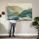 Shemelina Mountain Landscape, Mountains at Dawn Wall Art by MyGreatCanvas | Canvas Wall Art Prints | Photo Prints & Wall Decor