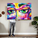 Colorful Abstract Face Wall Art Canvas Print – Modern Pop by MyGreatCanvas | Canvas Wall Art Prints | Photo Prints & Wall Decor