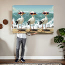Funny Seagull Wall Art Canvas Print Beach Birds With by MyGreatCanvas | Canvas Wall Art Prints | Photo Prints & Wall Decor