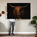 Highland Cow Wall Art Canvas Print – Moody Dark Rustic by MyGreatCanvas | Canvas Wall Art Prints | Photo Prints & Wall Decor