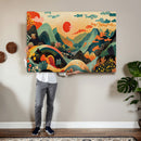 Yayoi Kusama Boho Mountain Landscape Large Wall Art, by MyGreatCanvas | Canvas Wall Art Prints | Photo Prints & Wall Decor