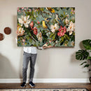 Vintage Birds and Flowers Wide Wall Art: Extra Large by MyGreatCanvas | Canvas Wall Art Prints | Photo Prints & Wall Decor