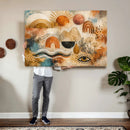 Geometric Boho Abstract Wall Art Canvas Print, Orange Blue by MyGreatCanvas | Canvas Wall Art Prints | Photo Prints & Wall Decor
