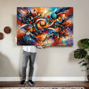 Geometric Abstract Wall Art Canvas Print, Orange Blue by MyGreatCanvas | Canvas Wall Art Prints | Photo Prints & Wall Decor
