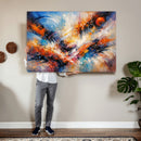 Lyrical Abstraction Wall Art Canvas Print, Orange Blue by MyGreatCanvas | Canvas Wall Art Prints | Photo Prints & Wall Decor
