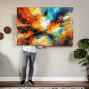 Lyrical Abstract Wall Art Canvas Print, Orange Blue Abstract by MyGreatCanvas | Canvas Wall Art Prints | Photo Prints & Wall Decor