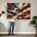 Lyrical Abstrac Wall Art Canvas Print, Orange Blue Abstract by MyGreatCanvas | Canvas Wall Art Prints | Photo Prints & Wall Decor
