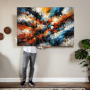 Geometric Abstract Wall Art Canvas Print, Orange Blue by MyGreatCanvas | Canvas Wall Art Prints | Photo Prints & Wall Decor
