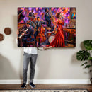 Jazz Band Canvas Wall Art — Jazz Club Singer Saxophone Print by MyGreatCanvas | Canvas Wall Art Prints | Photo Prints & Wall Decor