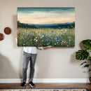 Wildflower Meadow Oil Painting Canvas — Daisy Lavender