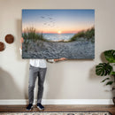 Sandy Dune Path Sunset Canvas Wall Art — Seagulls Beach by MyGreatCanvas | Canvas Wall Art Prints | Photo Prints & Wall Decor
